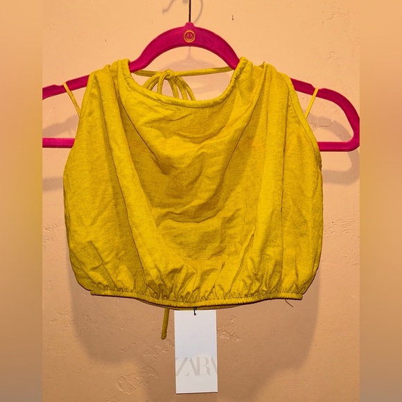 Zara Tops - Brand New With Tags ZARA Yellow
Cropped Halter Top. Women's size Medium.